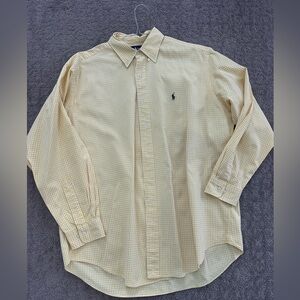 Men’s 16 1/2 34–35, Yarmouth 100% cotton button down Ralph Lauren Polo shirt